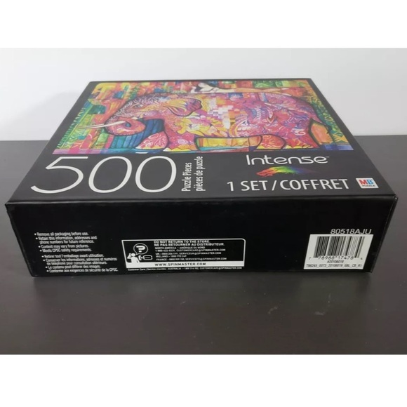 BNIB Sealed 500 Piece Intense “Pink Elephant” Puzzle 18”x 24” (2018) Hasbro MB - Picture 3 of 5